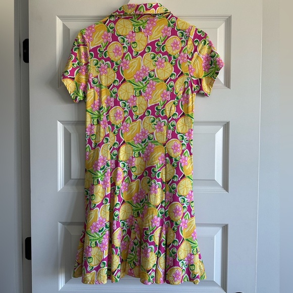 IBKUL Calista Print Short Sleeve Godet Dress - Picture 11 of 13